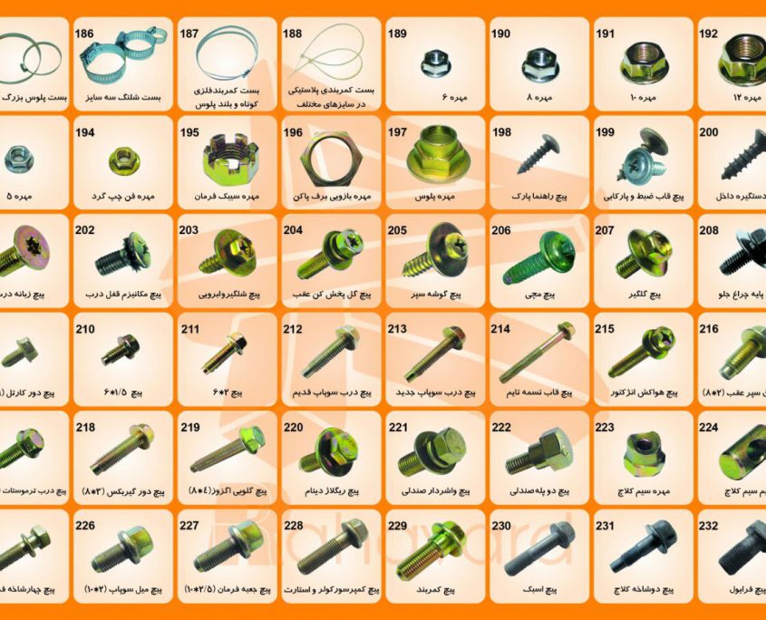 تولید و پخش پیچ و مهره پراید